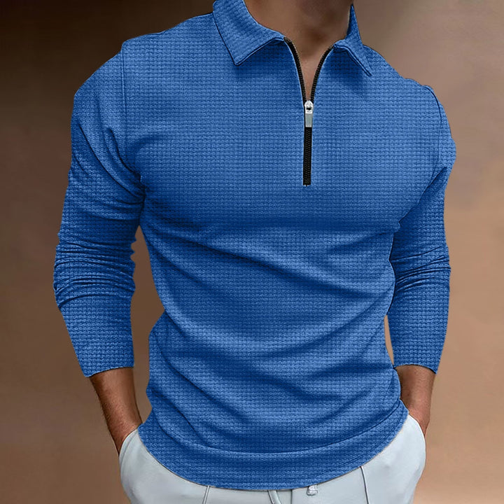 Men's T-shirt new zip long sleeve