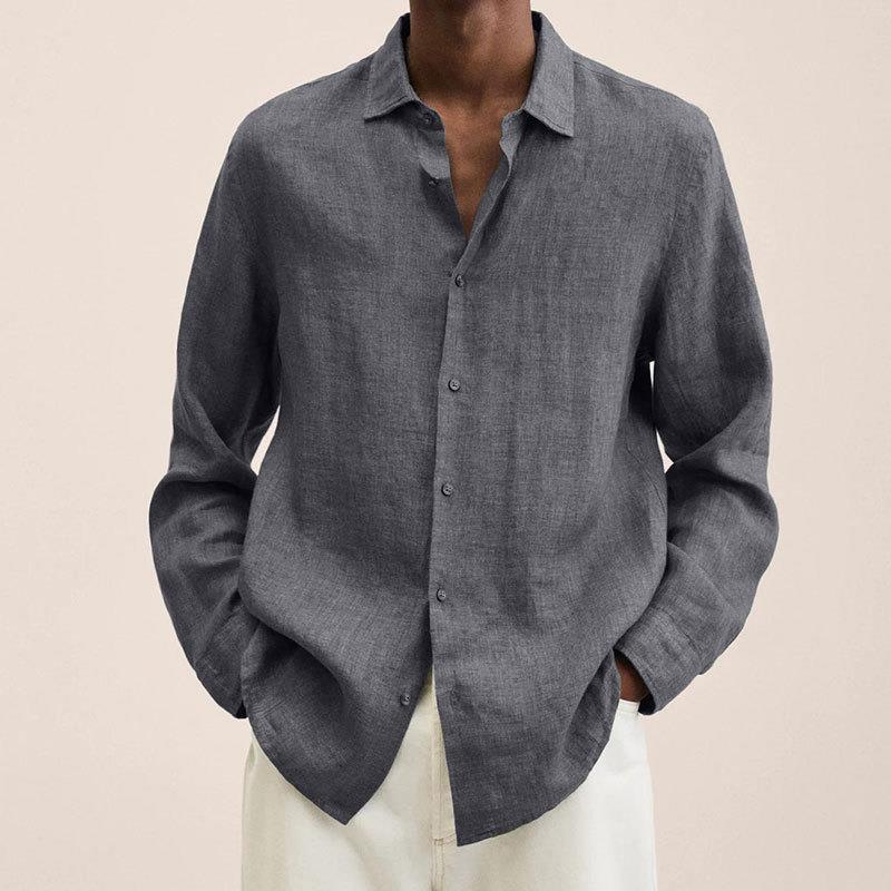 Finnian - Long-sleeved linen shirts for men