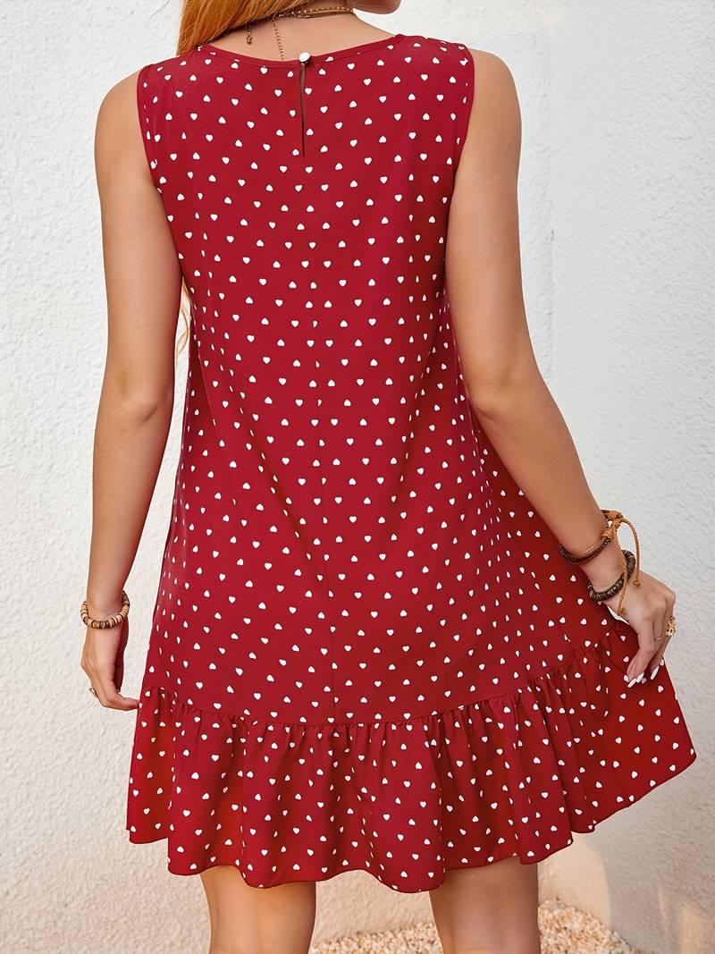 Dotted dress with ruffles