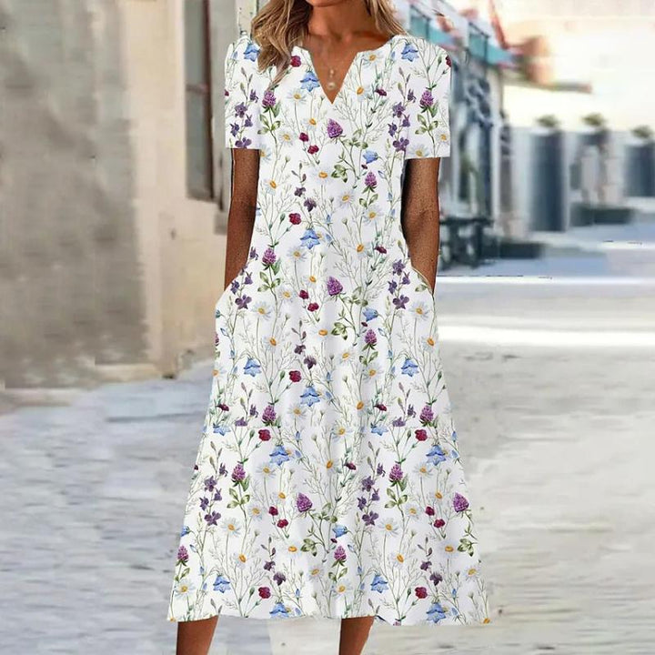 Casual dress with floral print