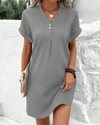 Comfy Dress with V-neck