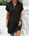 Comfy Dress with V-neck