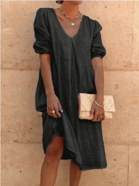 Elegant casual midi dress