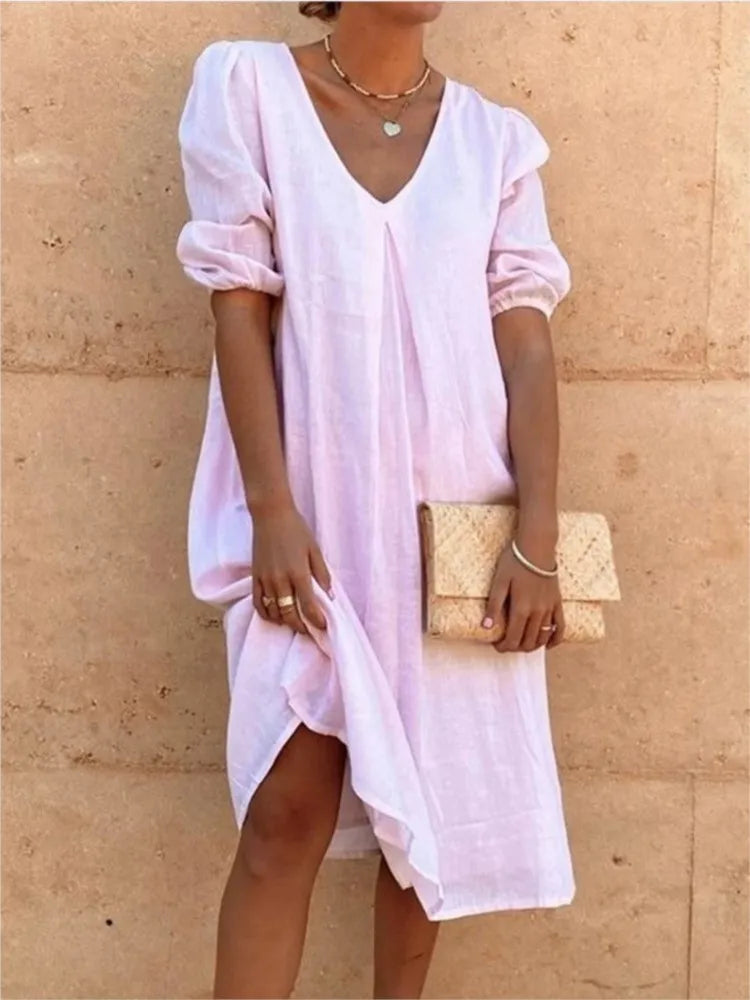 Elegant casual midi dress