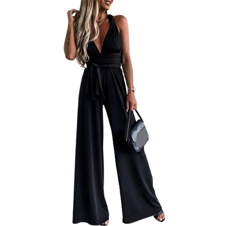 Elegant jumpsuit with cross back