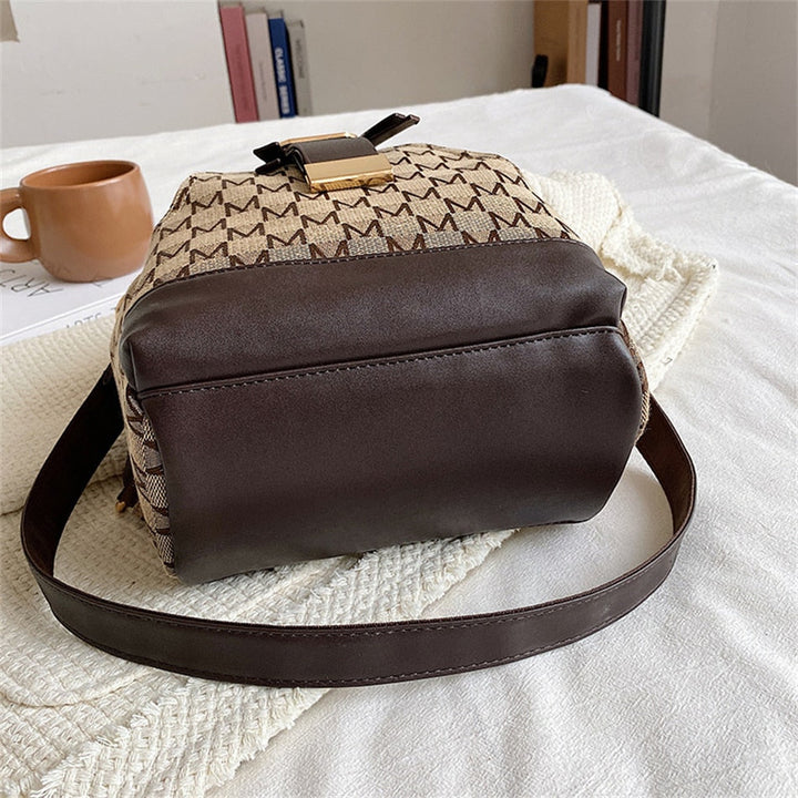 Stylish backpack with geometric pattern