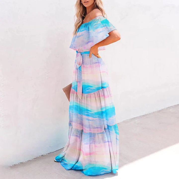 Long dress with ruffles