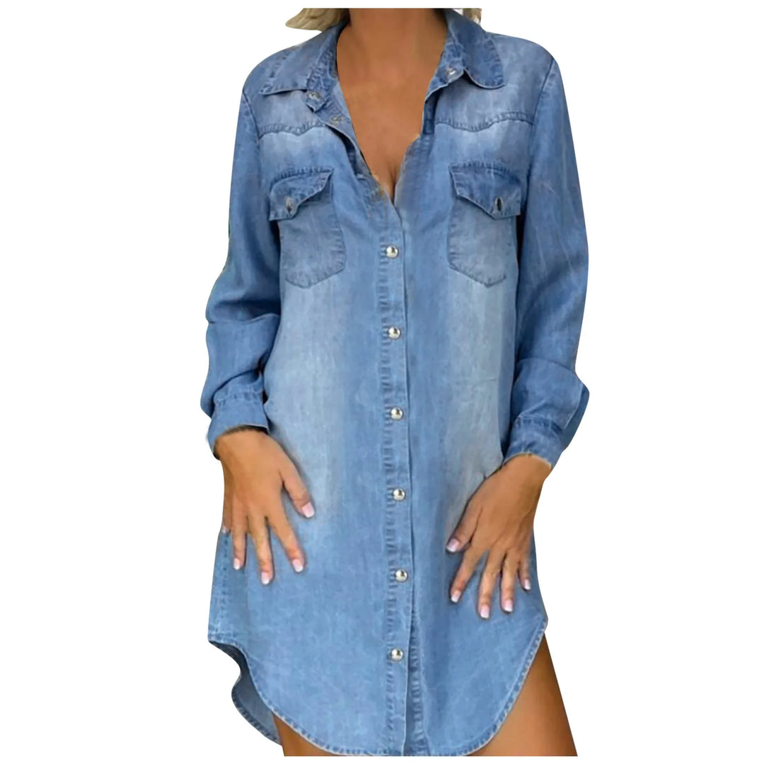 Denim shirt dress