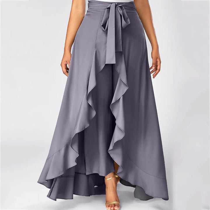 Maxi skirt with ruffle detail