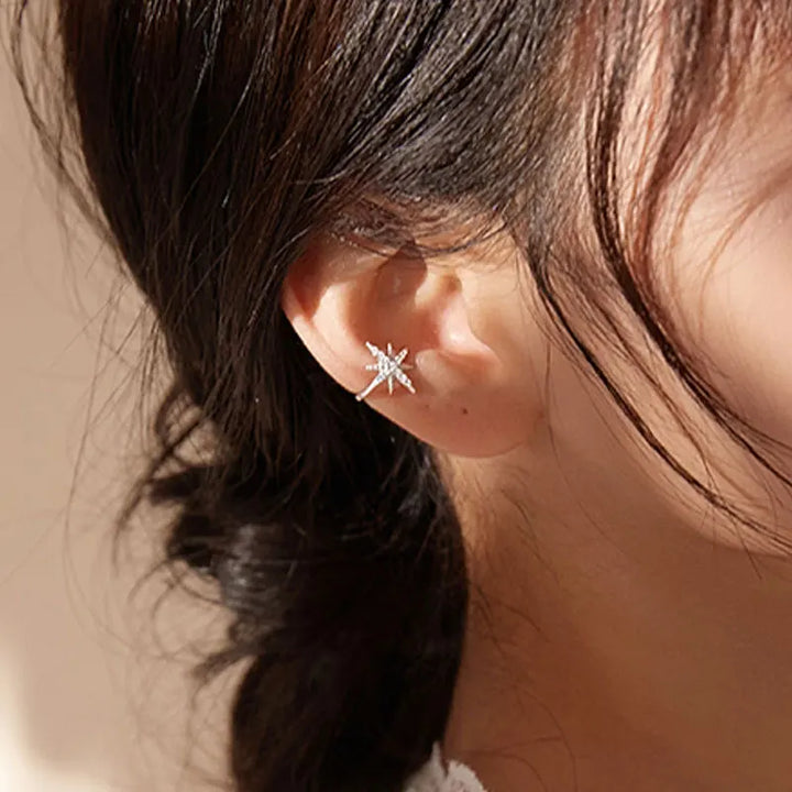 Starburst stud earrings with rhinestone