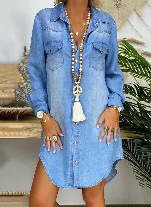 Denim shirt dress