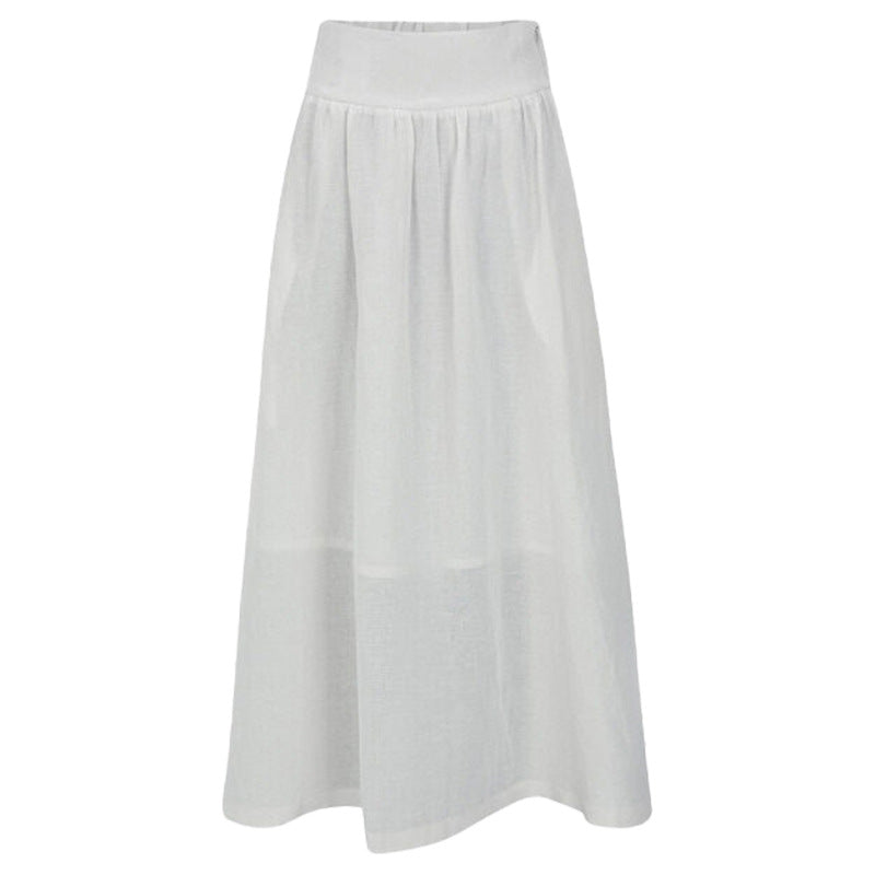 Flowing midi skirt with elasticated waistband