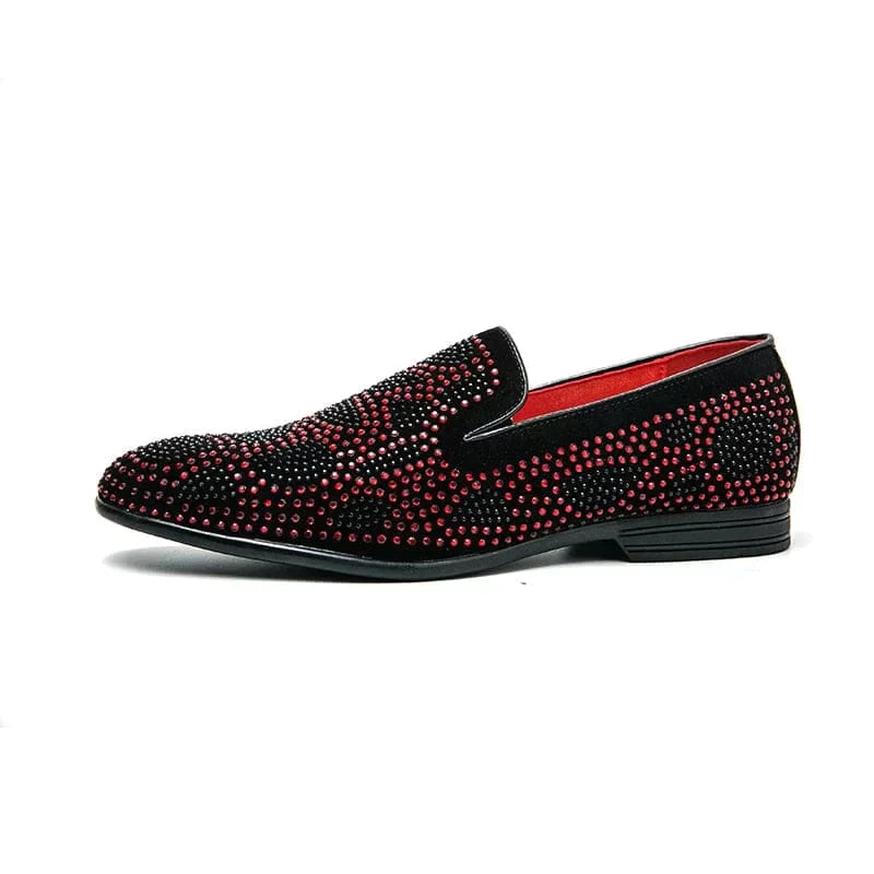 Loafers with rhinestone embellishments