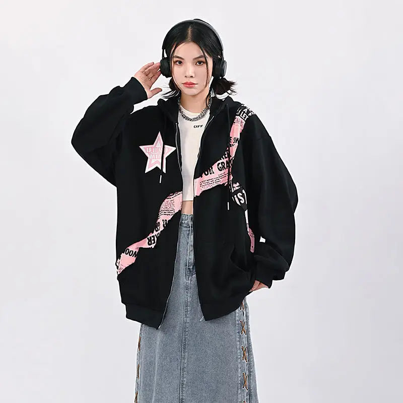 Oversized hoodie with graphic print