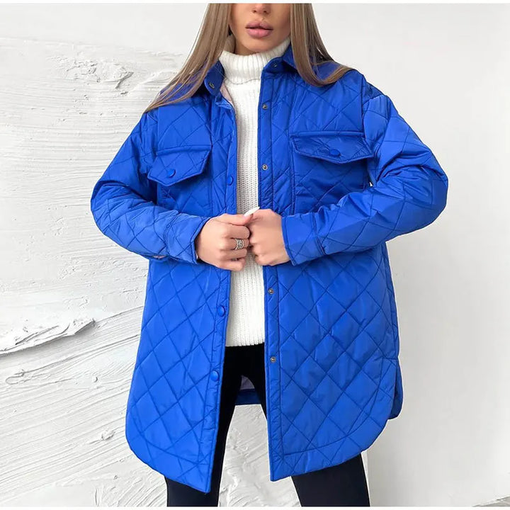 Classic quilted jacket with press studs