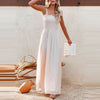 Airy maxi dress with a delicate polka dot pattern