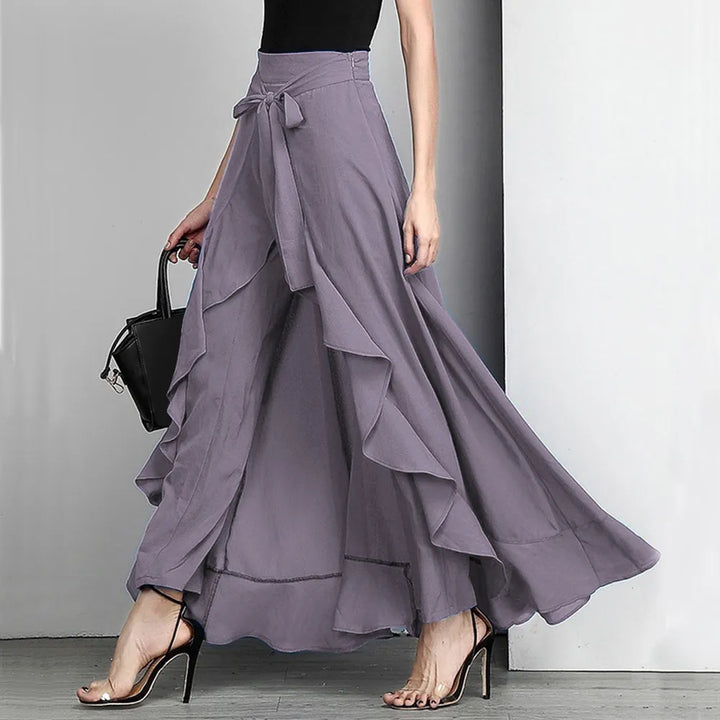 Maxi skirt with ruffle detail