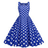 Midi dress with polka dot pattern