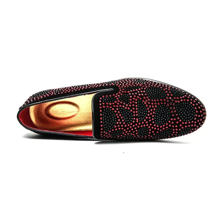 Loafers with rhinestone embellishments