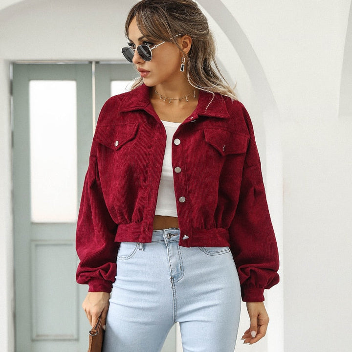 Stylish corduroy jacket for women