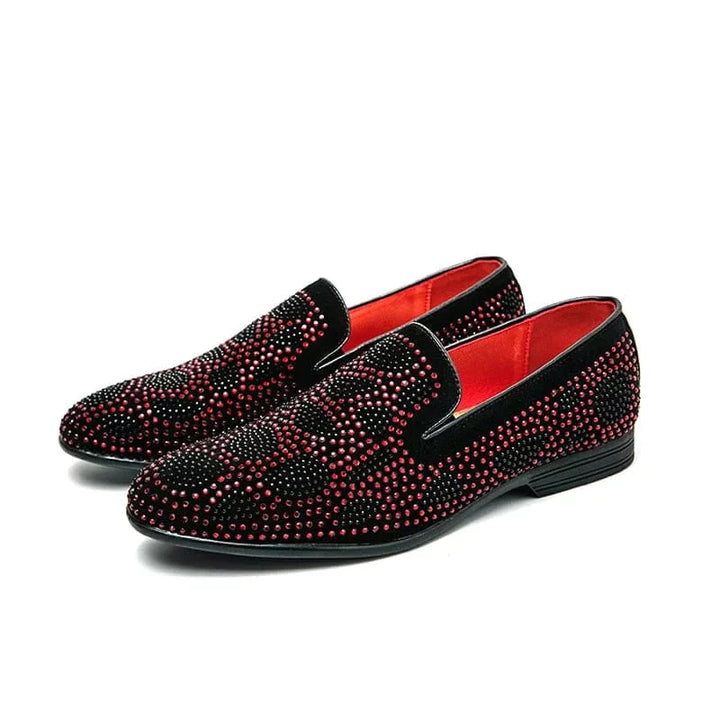 Loafers with rhinestone embellishments