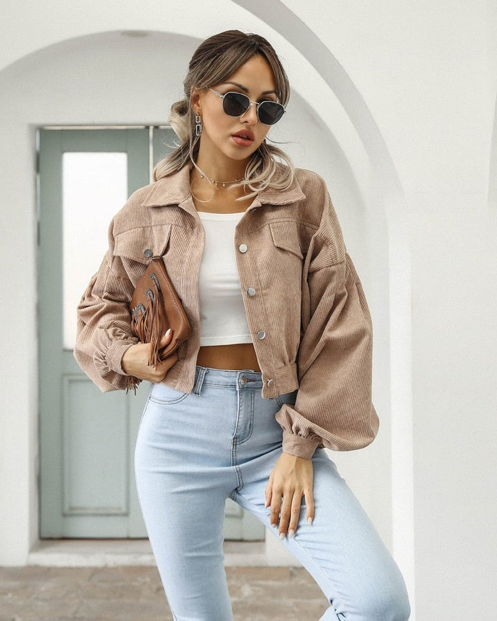 Stylish corduroy jacket for women