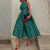 Midi dress with polka dot pattern