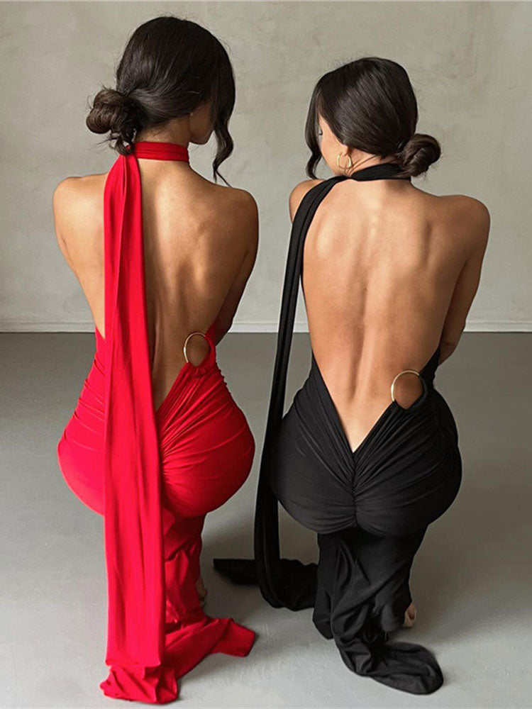 Stunning dress with open back