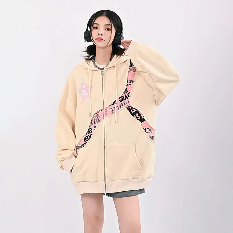 Oversized hoodie with graphic print