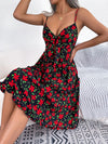 Open floral dress with spaghetti straps