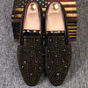 Luxurious loafers with stud embellishments