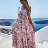 Maxi dress with neck strap