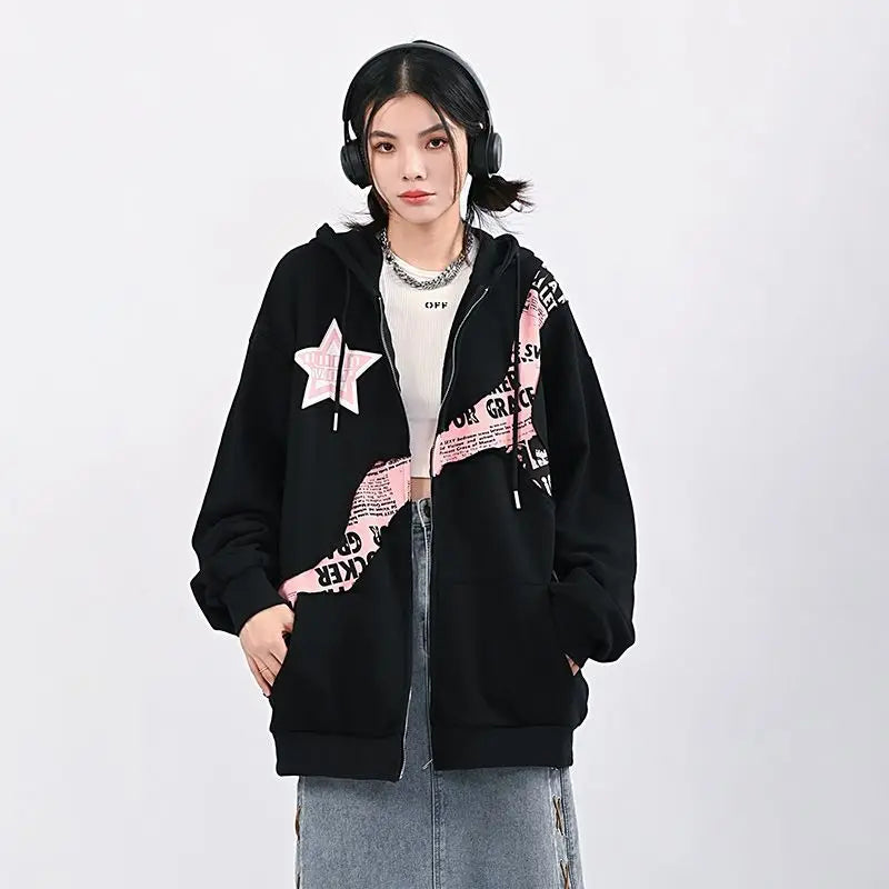 Oversized hoodie with graphic print