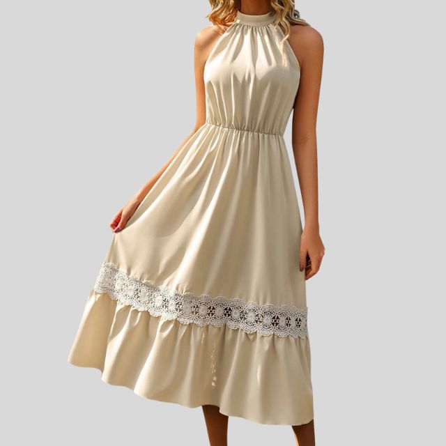 Elegant high waist maxi dress