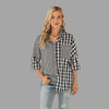 Casual checked shirt with batwing sleeves