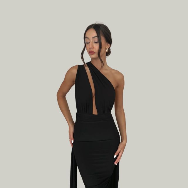 Sleeveless Dress With a Deep Neckline