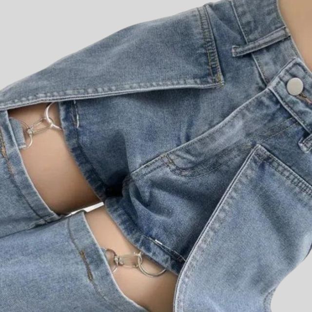 Deconstructed jeans with detachable legs