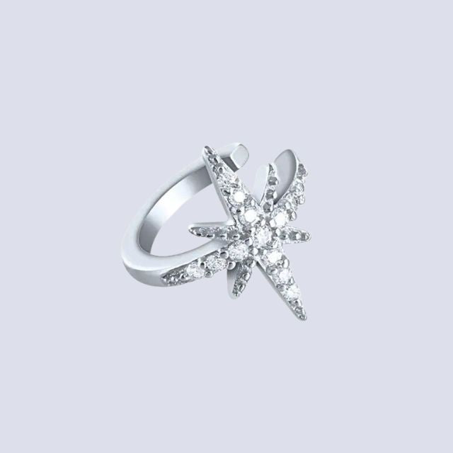 Starburst stud earrings with rhinestone