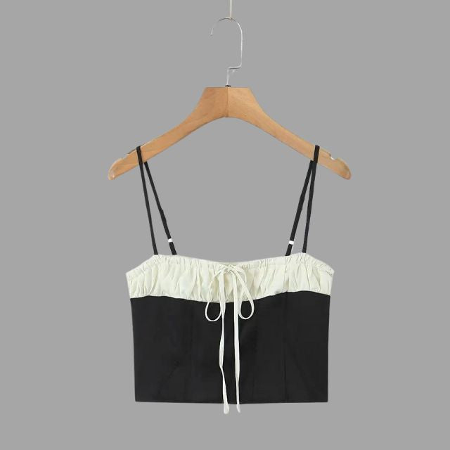 Bustier top with ruffle detail