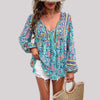 Bohemian blouse with paisley pattern