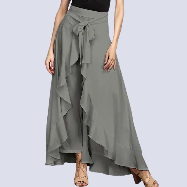 Maxi skirt with ruffle detail