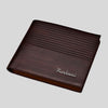 Elegant wooden wallet with groove detail