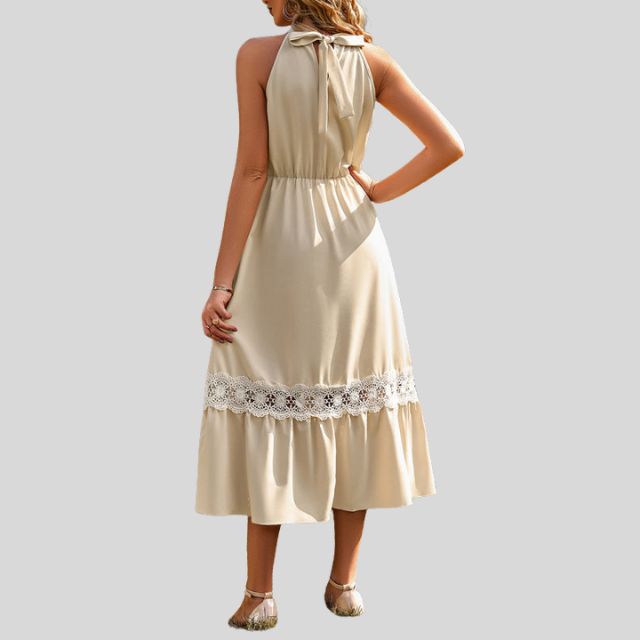 Elegant high waist maxi dress