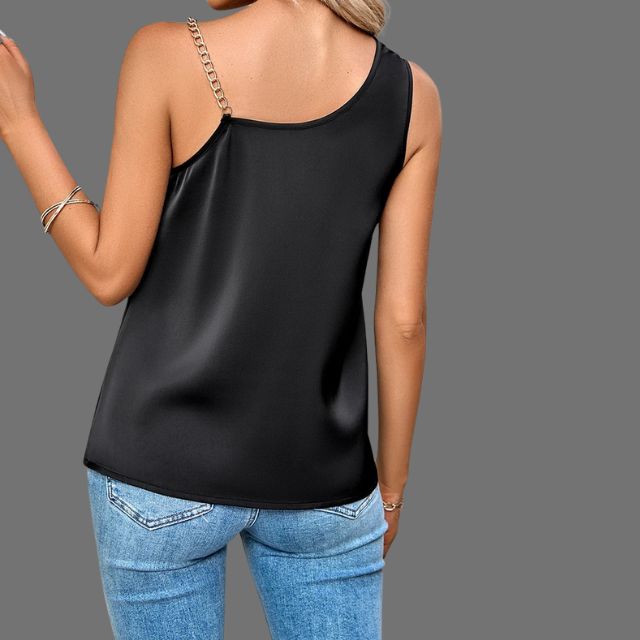 Elegant tank top with chain straps