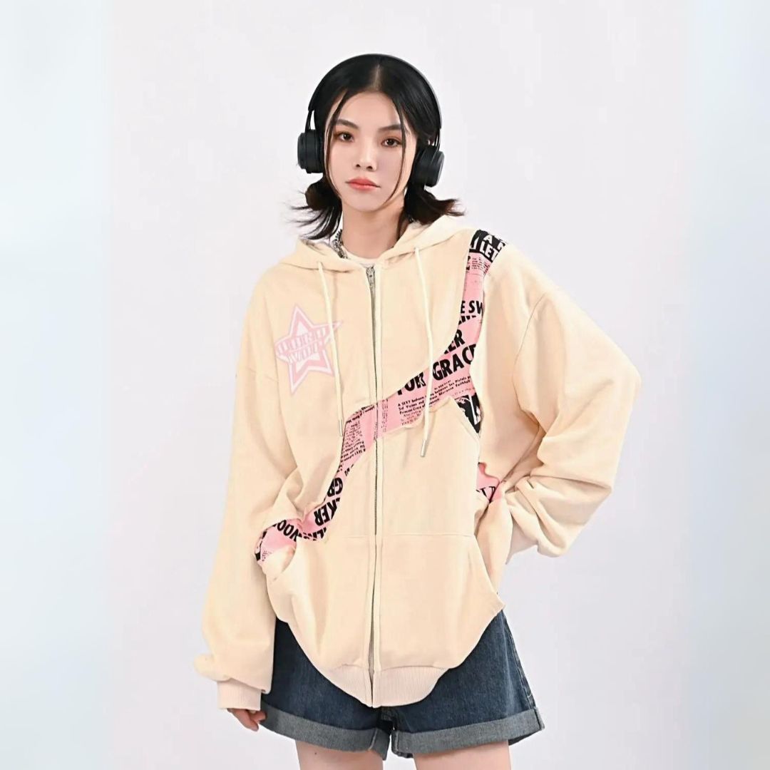 Oversized hoodie with graphic print