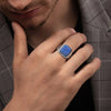 Signet ring with natural stone inlay