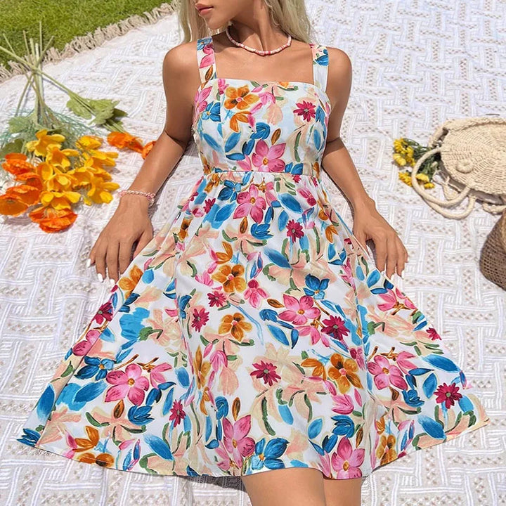 Sundress with floral print