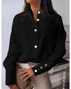 Buttoned long sleeve blouse