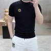 Men's Slim-Fit Knitted Striped Shirt