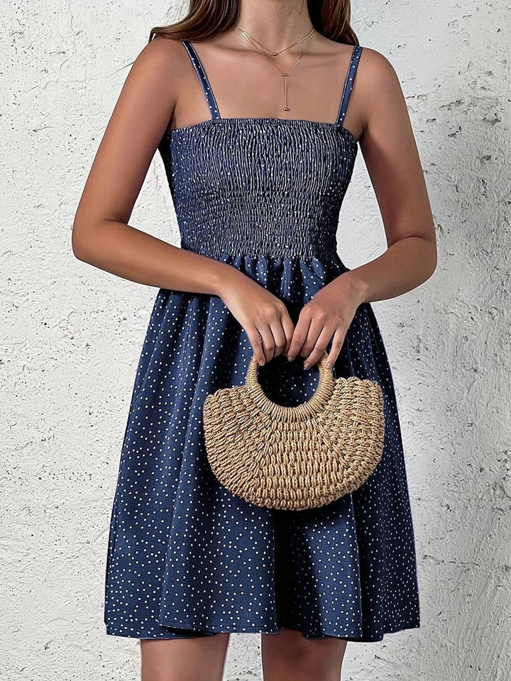 Dotted smock dress